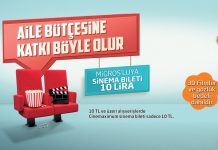 Migrosluya Sinema Bileti 10 TL ! Migrosluya Sinema Bileti kampanyası