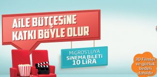 Migrosluya Sinema Bileti 10 TL ! Migrosluya Sinema Bileti kampanyası