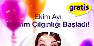 Gratisten Dev Cumhuriyet Bayramı indirimi (26 Ekim-29 Ekim) Gratis'ten Dev Cumhuriyet Bayramı indirimi