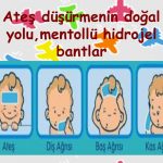 Ateş düşürmenin doğal yolu,mentollü hidrojel bantlar