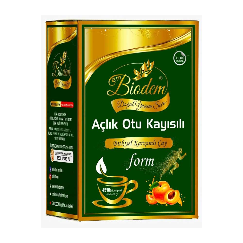 Biodem Açlık Otu Kayısılı Form Zayıflama Çayı